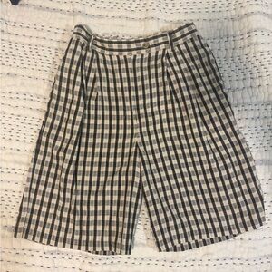Vintage Sag Harbor black + white gingham shorts